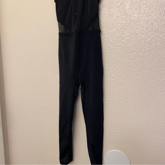 WEISSMAN Dance costume jumpsuit black Zip Front Sleeveless Unitard MT12535 SC - Picture 2 of 12